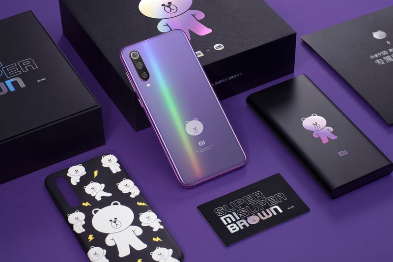 LINE FRIENDS x Brown Smartphone Portable Battery Purple Black