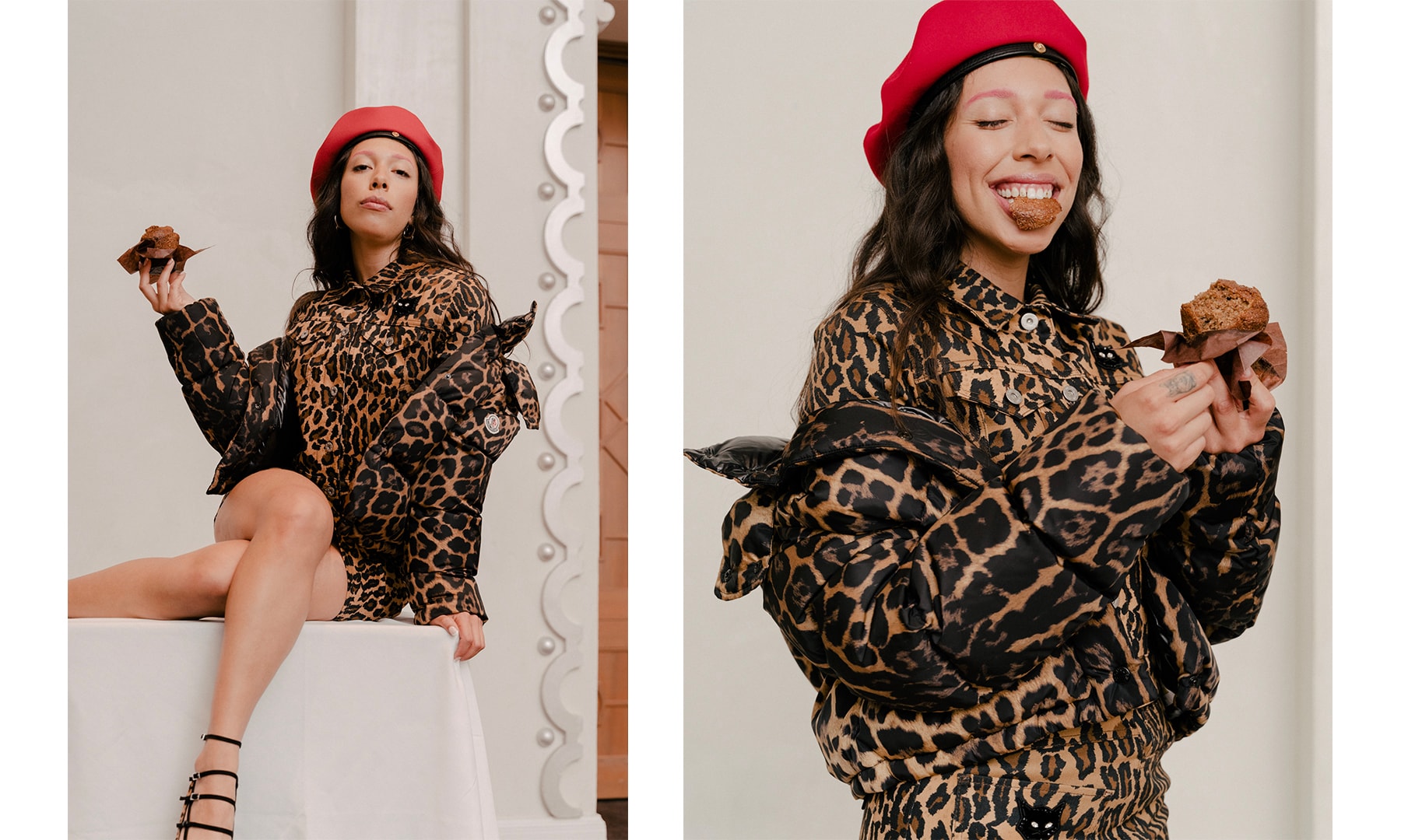 Mia Carucci Gucci Bootleg Balaclava Frankie Collective Sunglasses Bejeweled Logo Pink Eyebrows Brows Zebra Print Dress McQ Alexander McQueen Animal Print Trend Spring Summer 2019 Editorial LA Los Angeles DJ