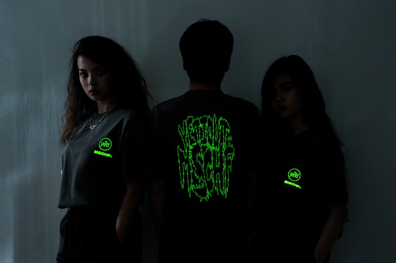 MISCHIEF x YETI OUT Fury Glow Capsule Collection T Shirts Grey