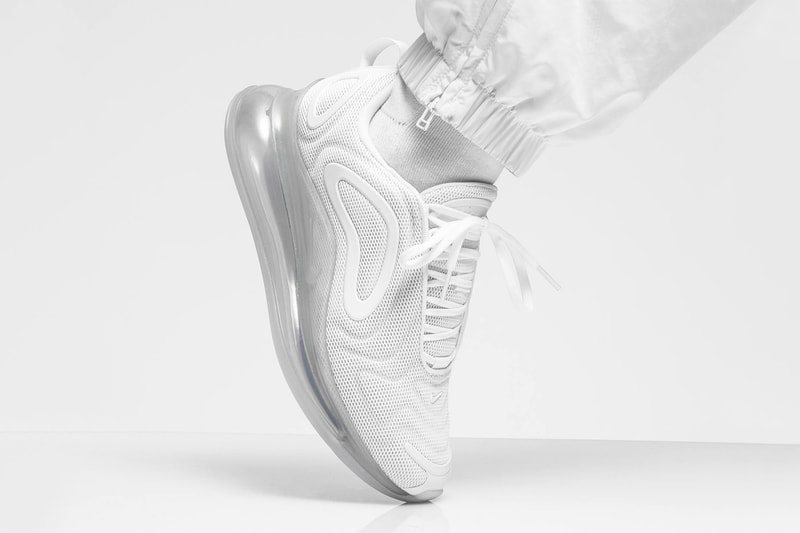 nike air max 720 pure platinum triple white