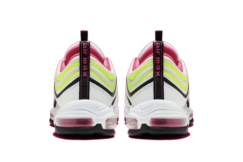 Nike Air Max 97 "Rush Pink/Volt" Neon Sneaker Shoe Release Spring Summer Shoe 
