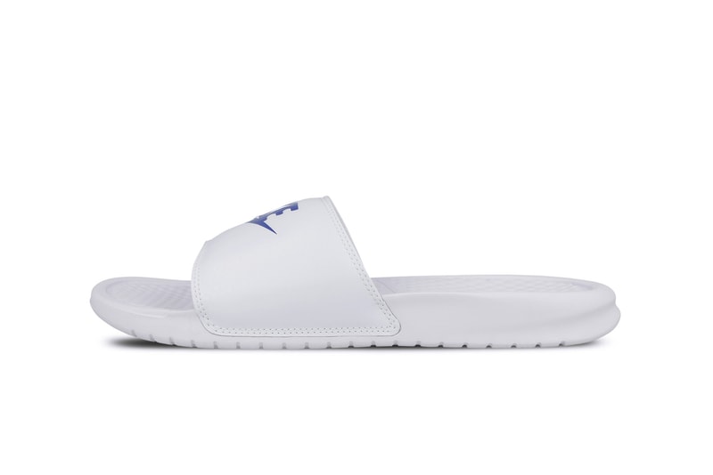 Nike Benassi Slides White Varsity Royal