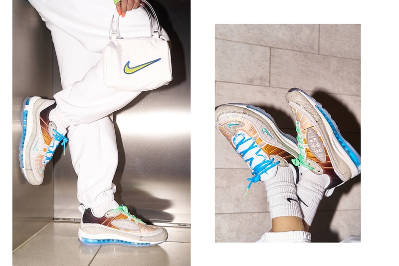 Nike Gaby Seranno Air Max 98 La Mezcla Editorial Frankie Collective Vintage Rework Windbreaker Swoosh Sara Gourlay Bag Gabrielle