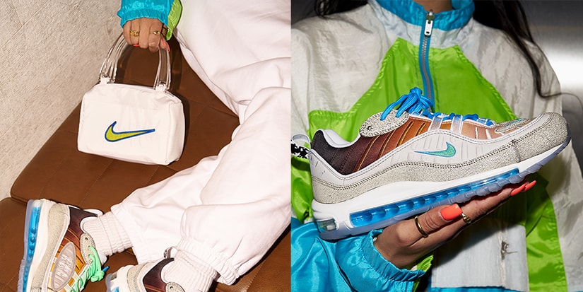 Nike 720 Airmax 98 Designer Leo Queen Athletic Shoes La Mezcla Green Accents Nike by Gabrielle Serrano Air Max 98 OA - La Mezcla – Kith main image 3