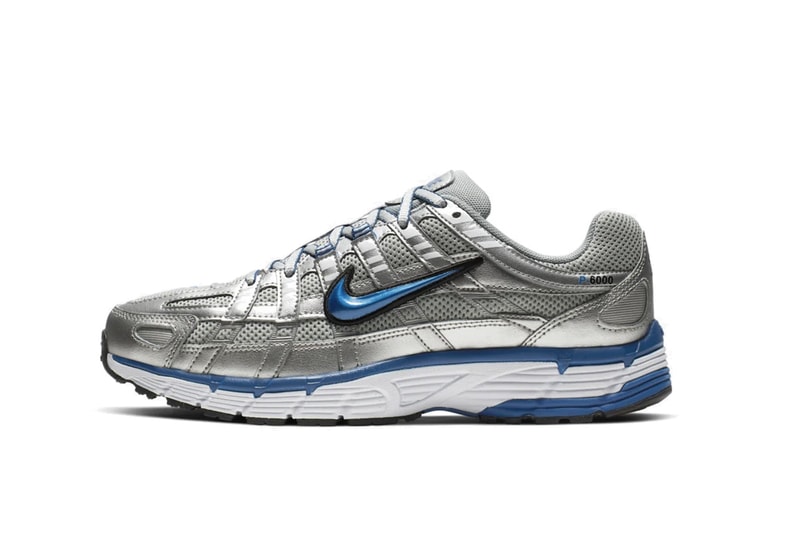 Nike P-6000 Fuchsia Pink and Navy Blue White Grey Dad Shoe Sneaker Trainer Chunky Retro Shoe