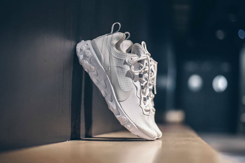 Nike React Element 55 White Pure Platinum