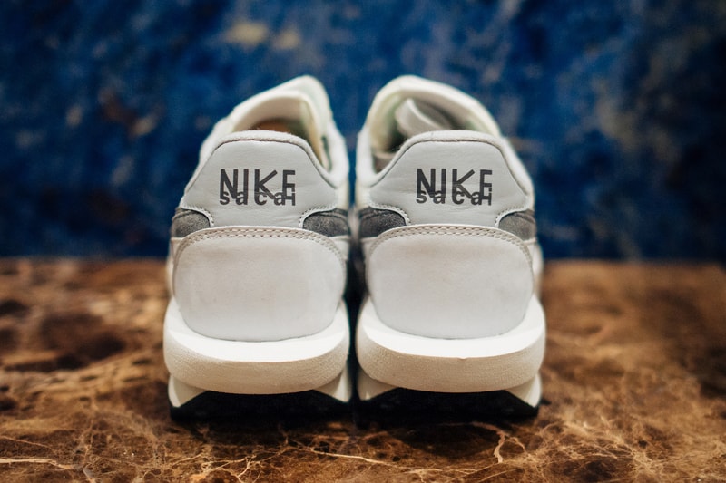 sacai x Nike LDV Waffle Daybreak Blazer Release White Grey Release Date Sneaker Shoe Drop Design First Look 