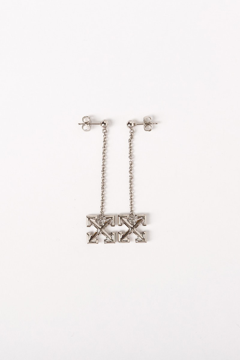Off White Jewelry Collection Arrows Earrings Silver
