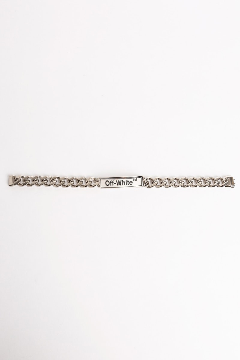 Off White Jewelry Collection Logo Chain Bracelet Silver
