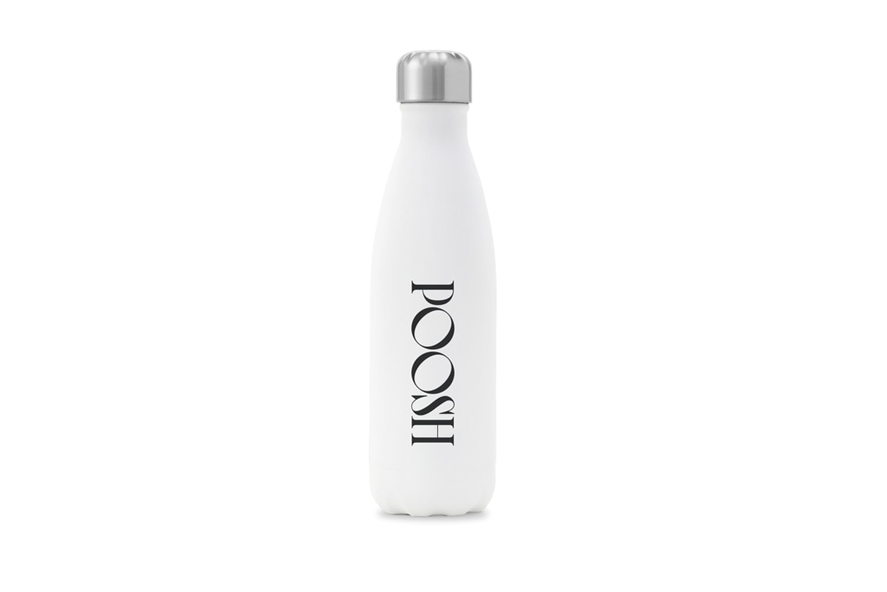 poosh kourtney kardashian bottle swell collaboration logo white reusable