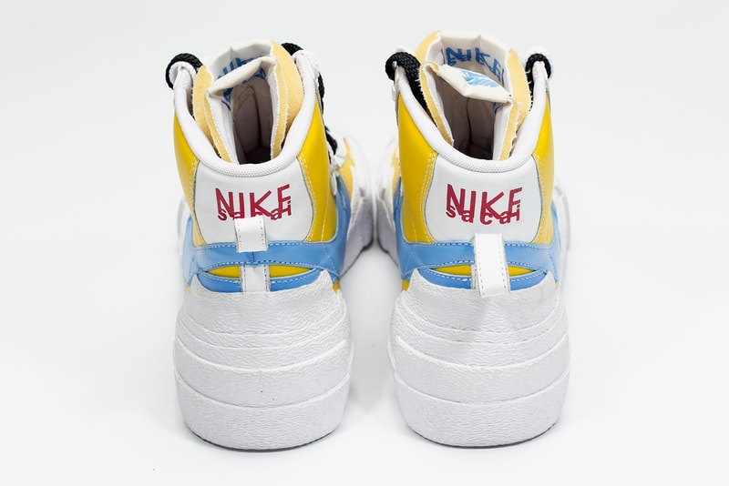 sacai Nike Blazer Yellow Baby Blue Release Info First Look