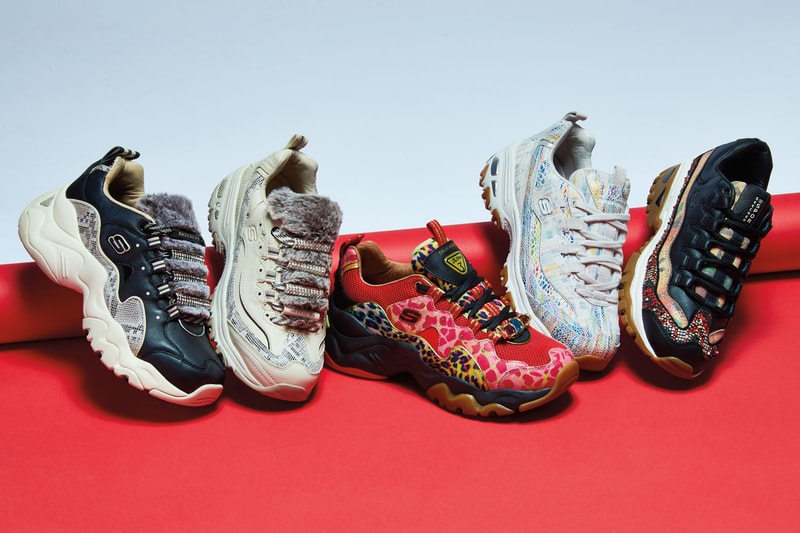 Skechers D'Lites Joy Summer Fancy Day Furry Tale Glowing Sky