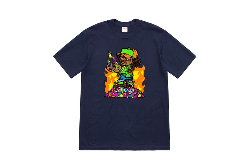 Supreme New York Spring 2019 Graphic Tees T-Shirts Dali Ghost Rider
