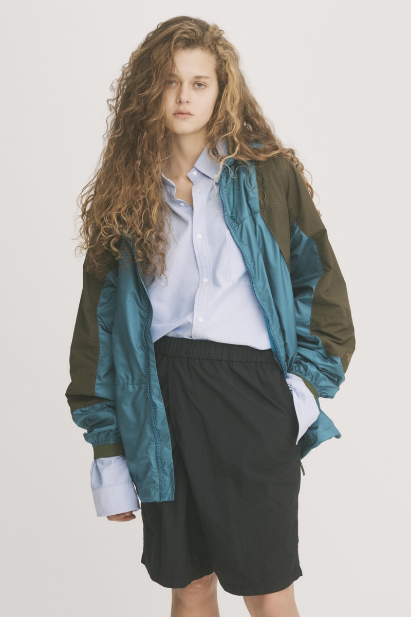 THE NORTH FACE PURPLE LABEL Spring Summer 2019 Lookbook Jacket Blue Green Shorts Black