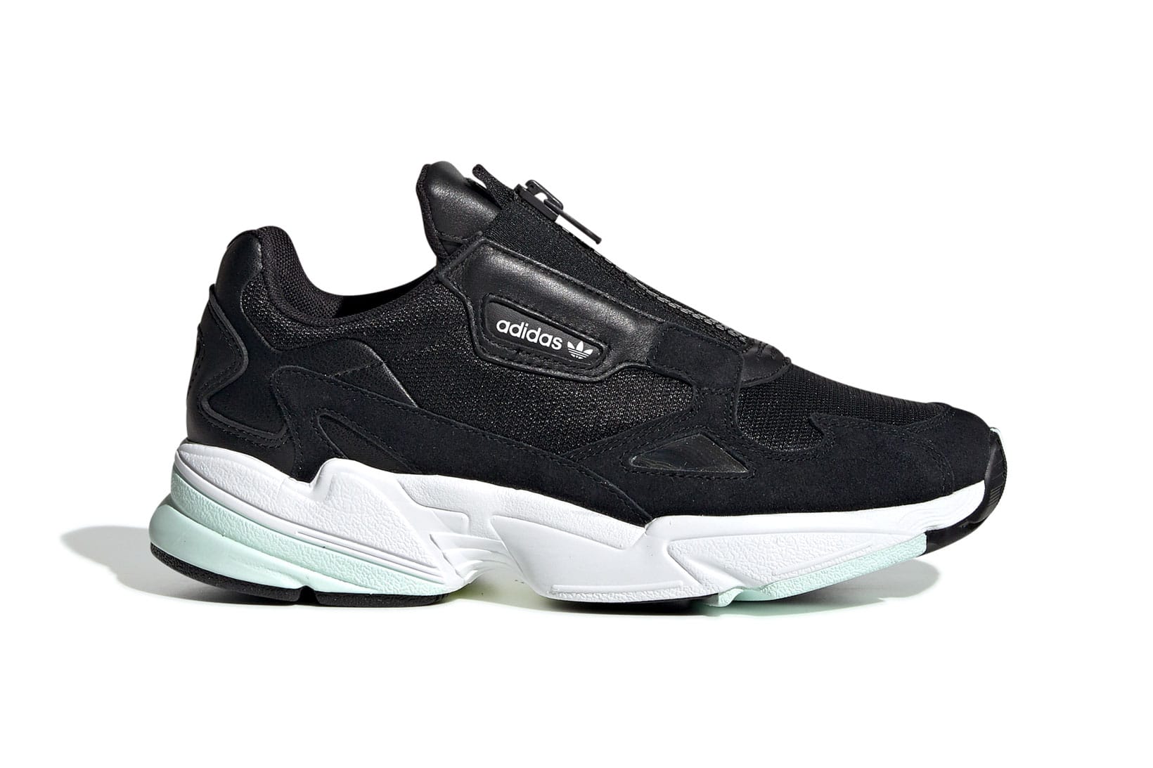 adidas Falcon Zip in Black and White 