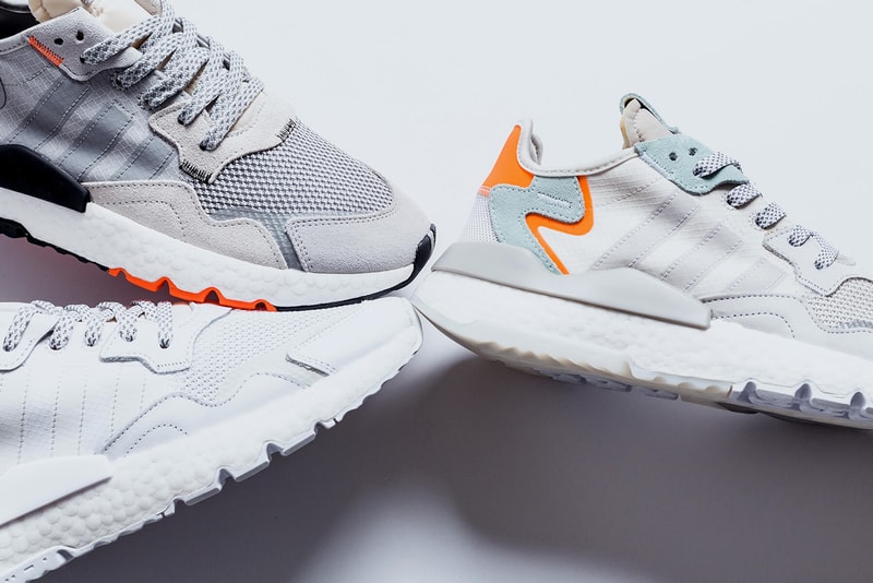 adidas Originals Nite Jogger Spring 2019 Collection Flat White Crystal Grey Orange Raw