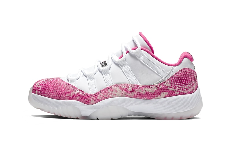 Air Jordan 11 Retro Low xi white pink snakeskin sneaker women