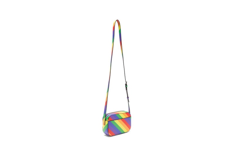 Balenciaga Ville XS Rainbow Stripe Bag Red Yellow Green
