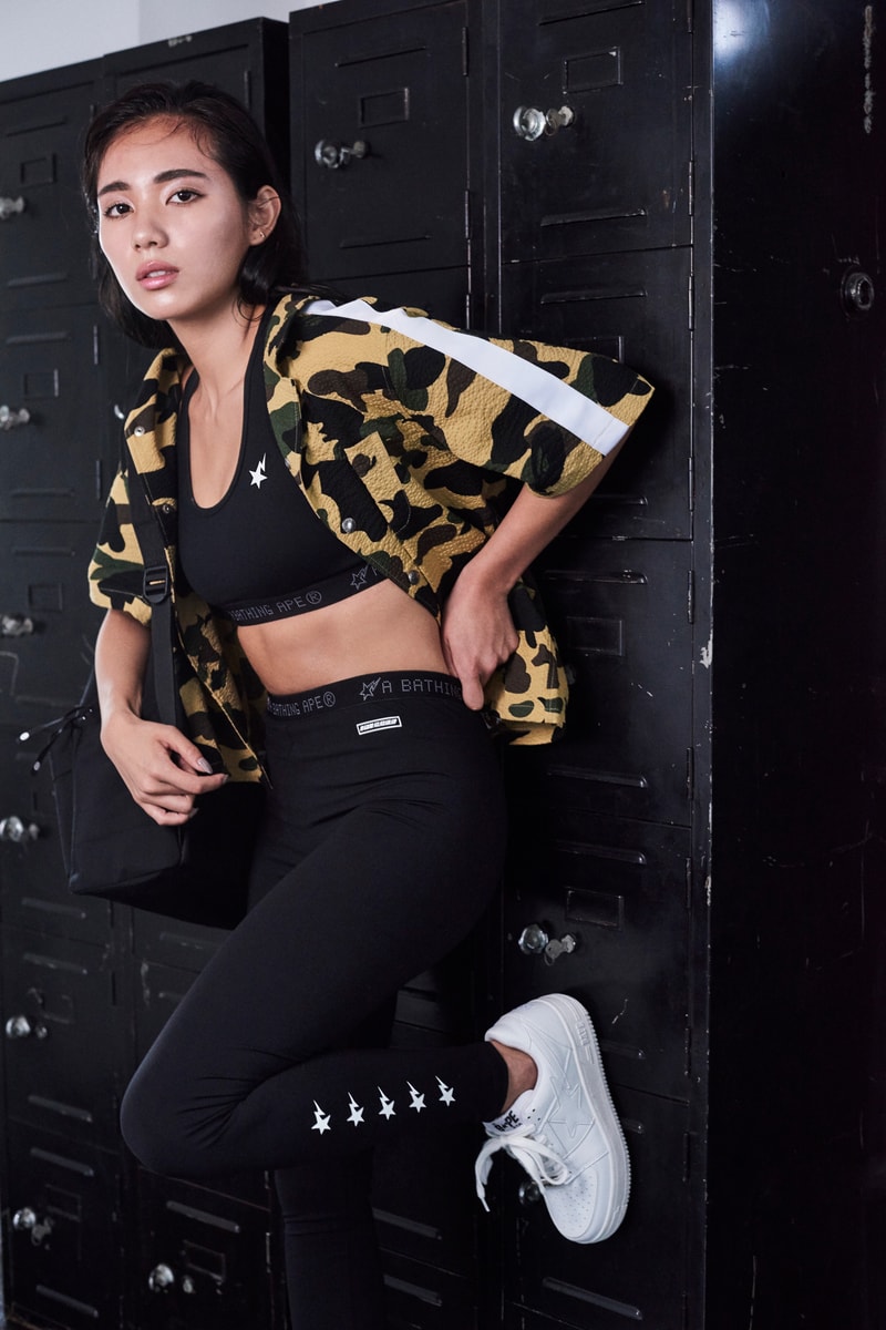 BAPE WORKOUT Spring Summer 2019 Lookbook Sports Bra Leggings Black