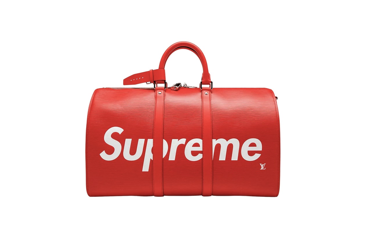 Where to Buy Supreme x Louis Vuitton Online Browns Collection Box Logo Monogram Hoodie Sneakers Holdall Logo Bag 