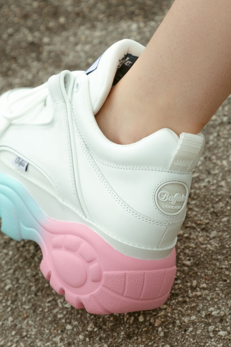 Buffalo London Pastel Gradient Sneaker HBX Exclusive Release Shoe Platform Pink Blue 
