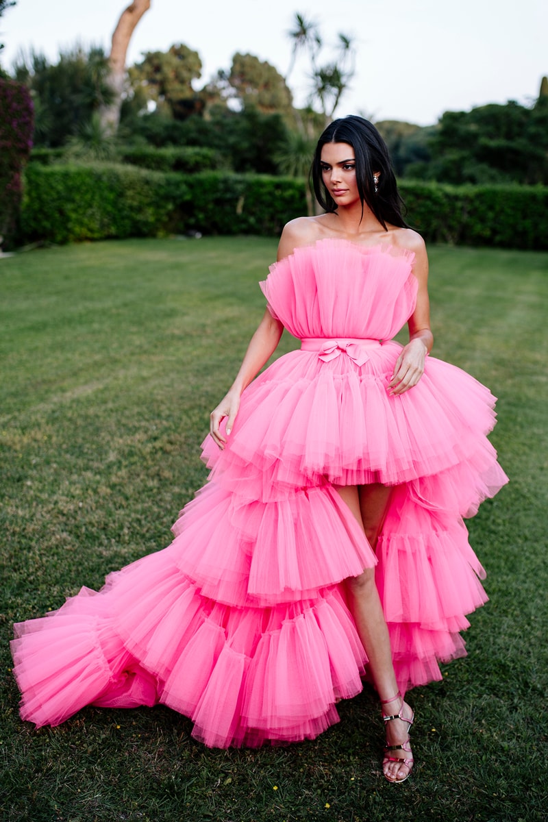 Kendall Jenner amfAR Cannes Gala 2019 giambattista valli H&M Pink tulle dress gown