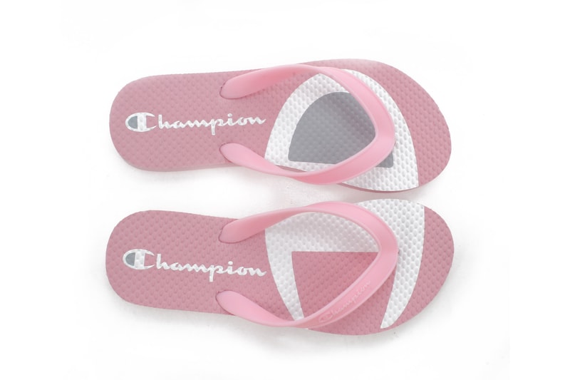 Champion Logo Slides and Flip Flops Summer Collection Shoe Pink White Black Purple Pastel Slide Sandal Shoe Pool Beach