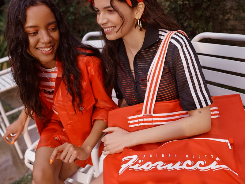 Fiorucci x adidas Originals Collection Release Collaboration Sneakers Falcon Slides Apparel Lookbook