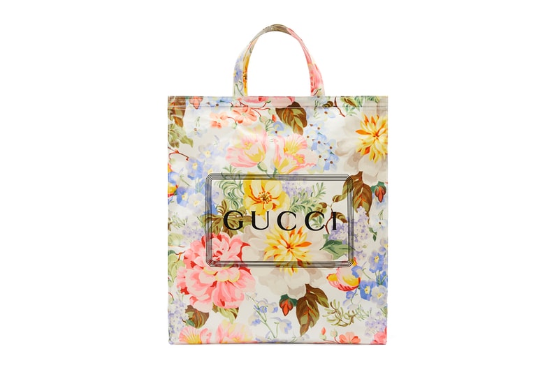 Gucci Shopper Tote Bags Floral Check Patterns Black Pink Logo