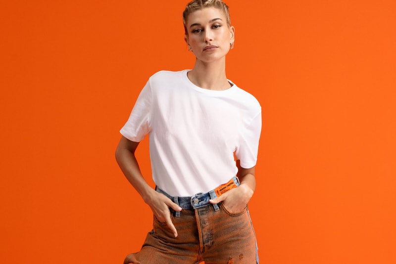 Hailey Bieber Heron Preston Levi’s® 501 Campaign
