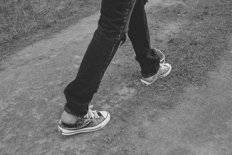 JW Anderson  Converse Glitter Chuck 70 Run Star Hike Collaboration Editorial Ahreum Ahn Model