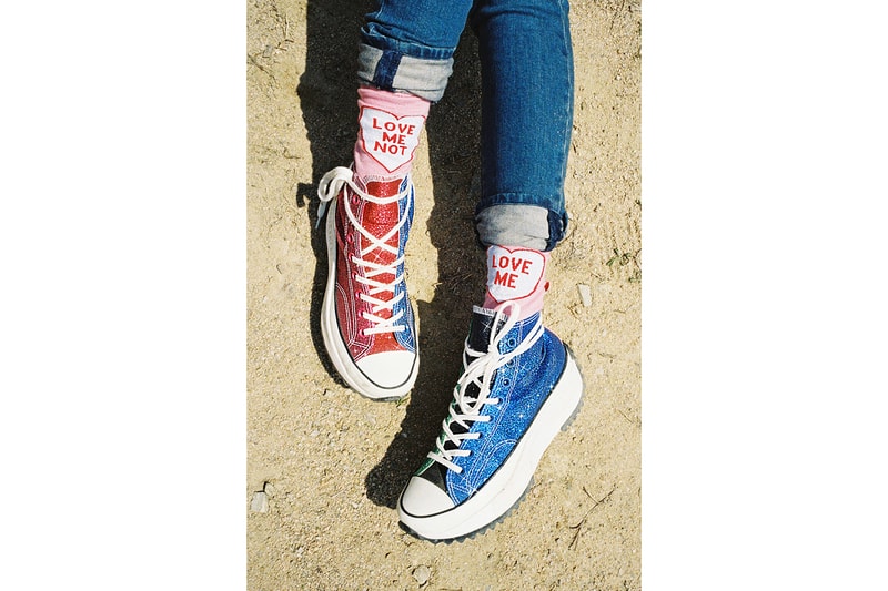 JW Anderson  Converse Glitter Chuck 70 Run Star Hike Collaboration Editorial Ahreum Ahn Model