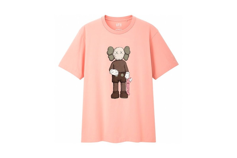 KAWS x Uniqlo UT Companion BFF Collaboration Summer 2019 Pocket T-shirt Pink