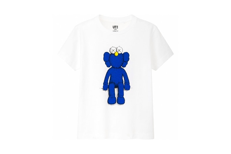 KAWS x Uniqlo UT Companion BFF Collaboration Summer 2019 Pocket T-shirt White Blue