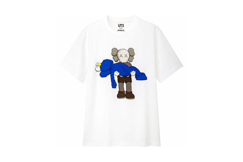 KAWS x Uniqlo UT Companion BFF Collaboration Summer 2019 Pocket T-shirt White Blue