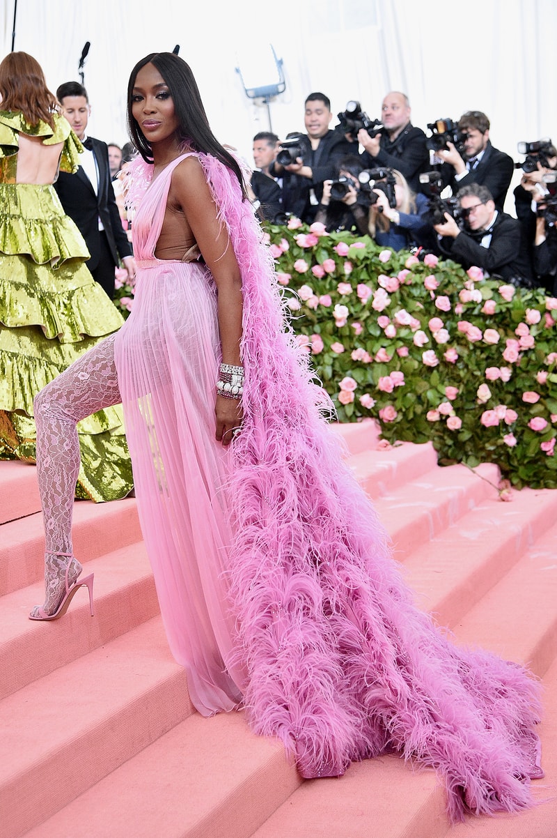 naomi campbell valentino pink dress Met Gala 2019 Red Carpet Camp Notes on Fashion