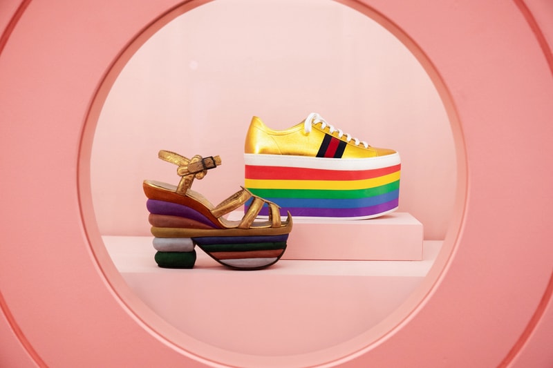 Metropolitan Museum of Art Spring 2019 Camp Notes on Fashion Exhibition Platform Sandals Sneakers Gold Yellow