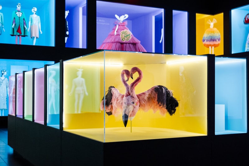 Metropolitan Museum of Art Spring 2019 Camp Notes on Fashion Exhibition Dresses Pink Cream Flamingo Hat