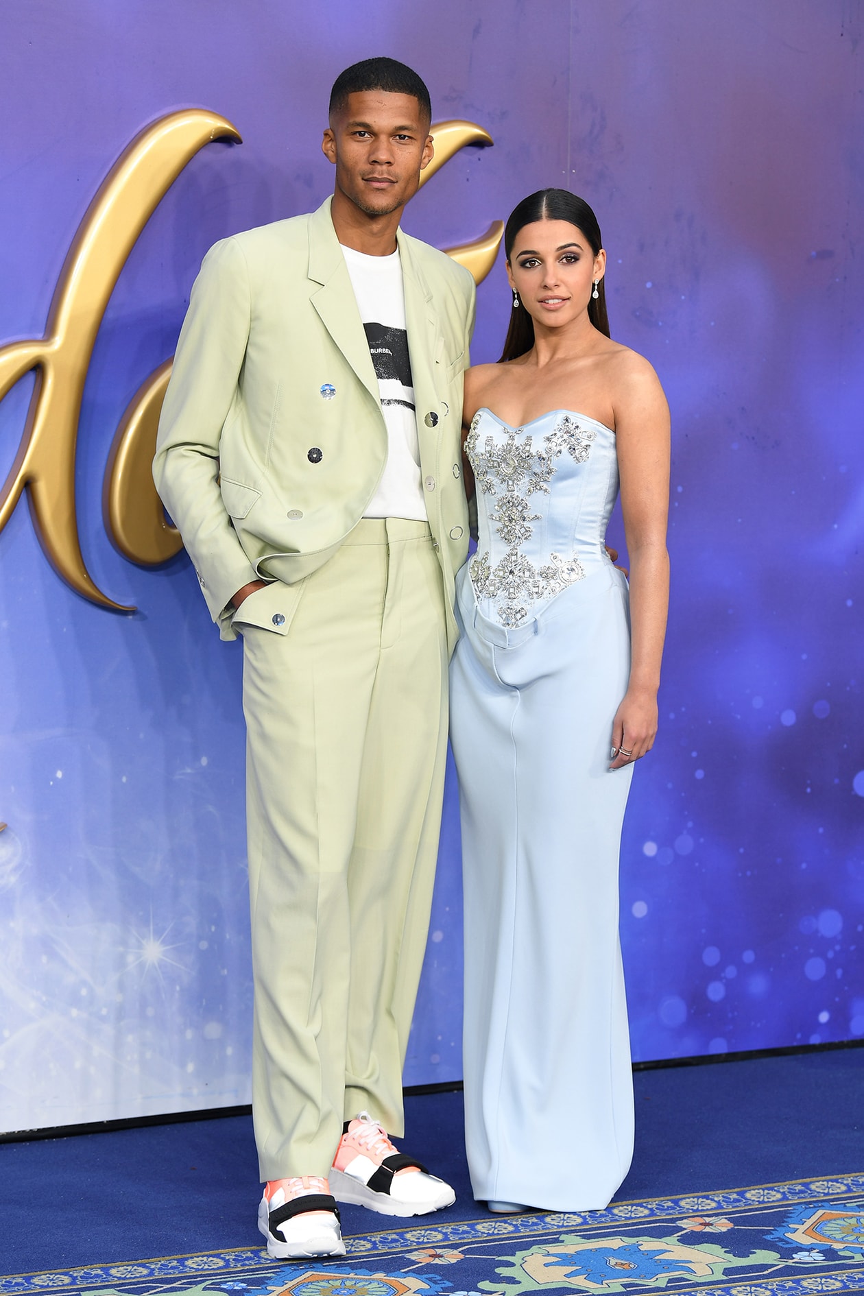 Naomi Scott Princess Jasmine Actress Aladdin Disney Live Action Movie Film 2019 Premiere Berlin Red Carpet Valentino Dress Orange