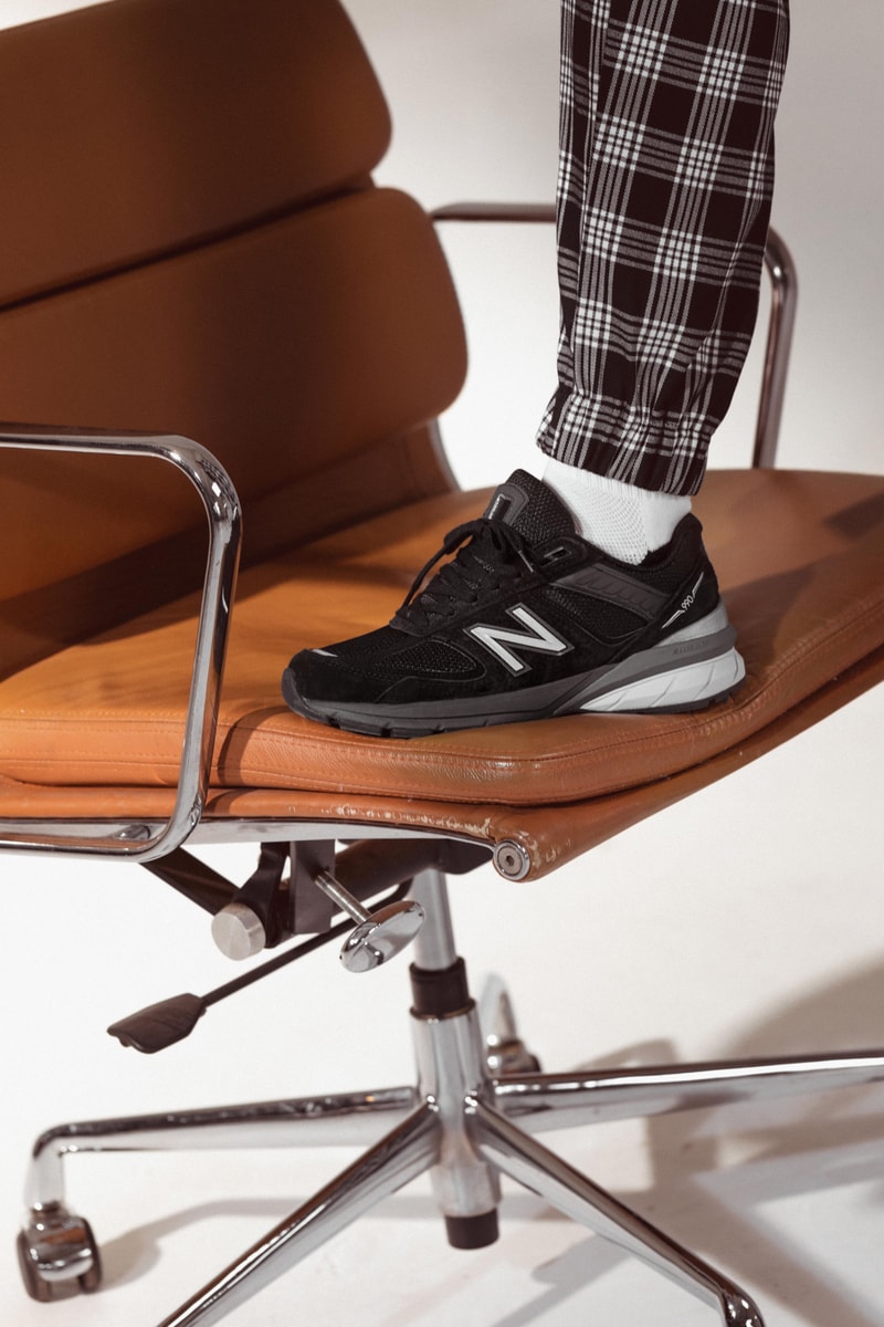 new balance 990v5 dad sneaker styling editorial jeans