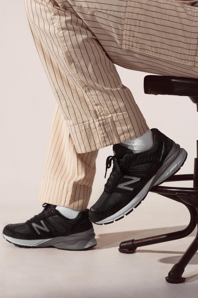 new balance 990v5 dad sneaker styling editorial jeans