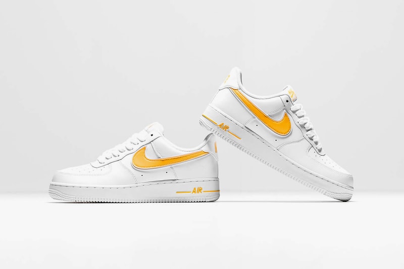 Nike Air Force White University Gold Yellow Sneakers Sneaker Footwear Summer Trainers