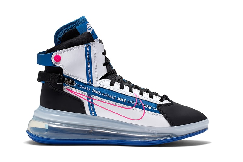 nike air max 720 saturn sneaker boot blue white neon pink