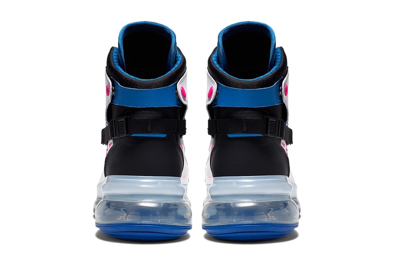 nike air max 720 saturn sneaker boot blue white neon pink
