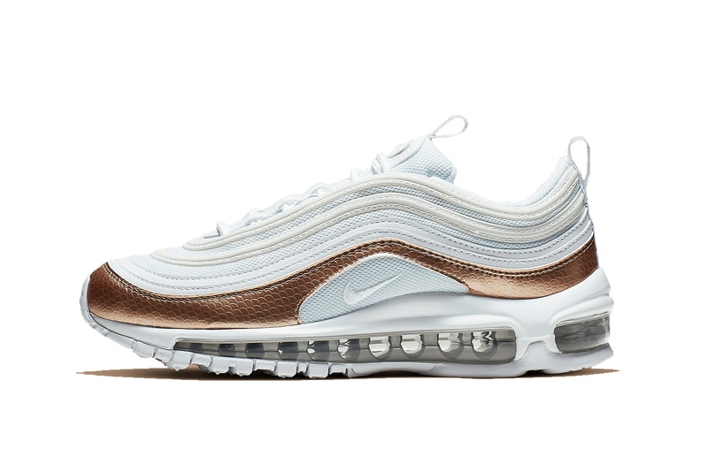 Nike Air Max 97 White Bronze Sneaker Texture Release Summer Shoe Trainer Swoosh 