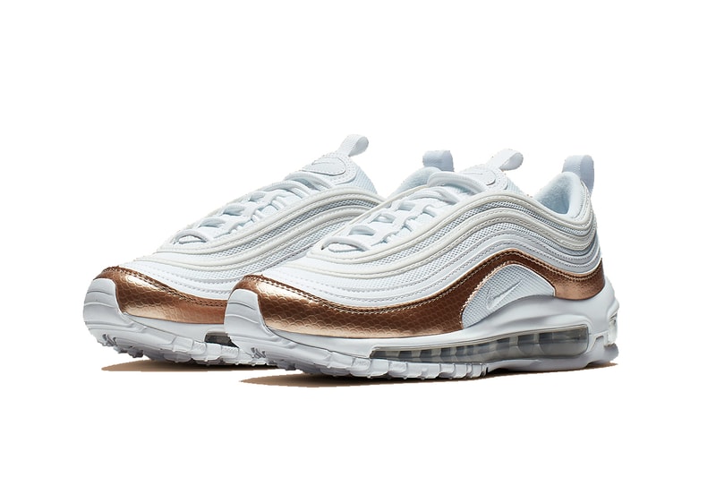Nike Air Max 97 White Bronze Sneaker Texture Release Summer Shoe Trainer Swoosh 