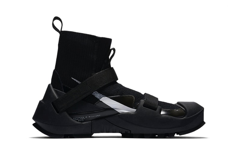 ALYX Nike Vibram Sock Sneaker Matthew Williams Black White First Look Logo Swoosh Detachable Sole Release Date