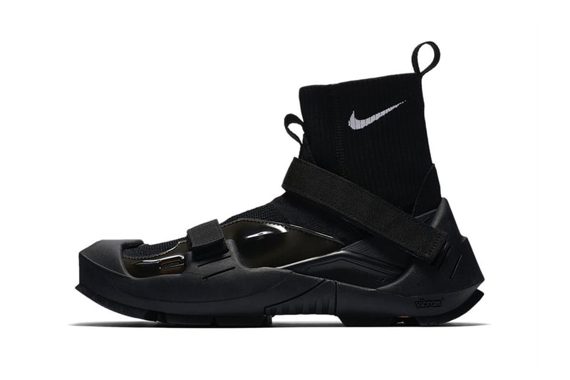 ALYX Nike Vibram Sock Sneaker Matthew Williams Black White First Look Logo Swoosh Detachable Sole Release Date