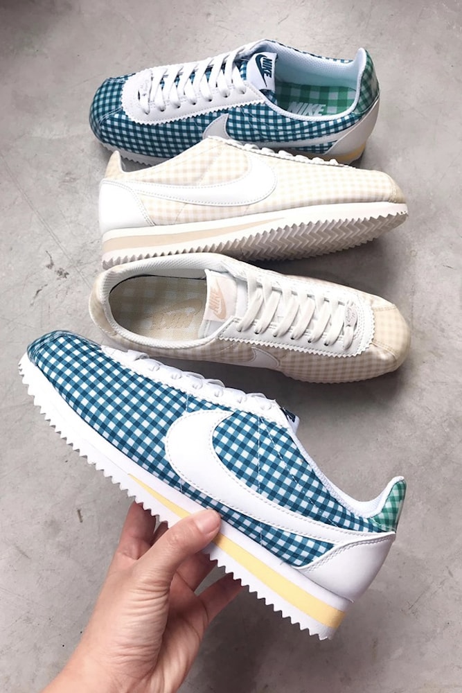 Nike Cortez Gingham Sneaker Print Release Blue Green Yellow Red