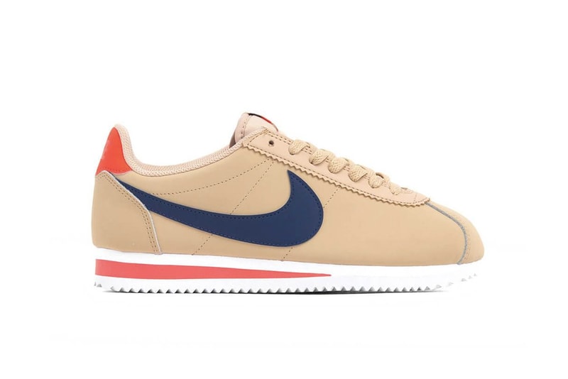 Nike Cortez "Desert Ore/Deep Royal Blue" Sneaker Release Drop Beige 